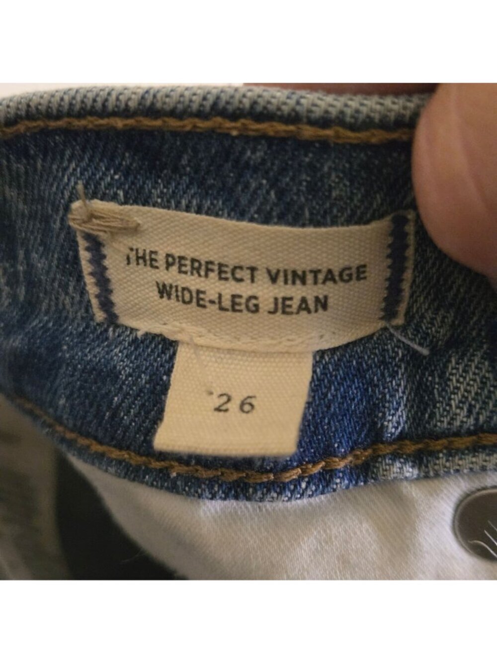 Madewell The Perfect Vintage Wide Leg Jean Harvey Wash Size 26 - Picture 10 of 11